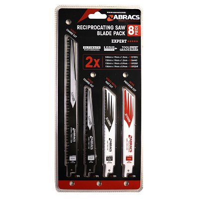 8pc Reciprocating Saw Blade Pack